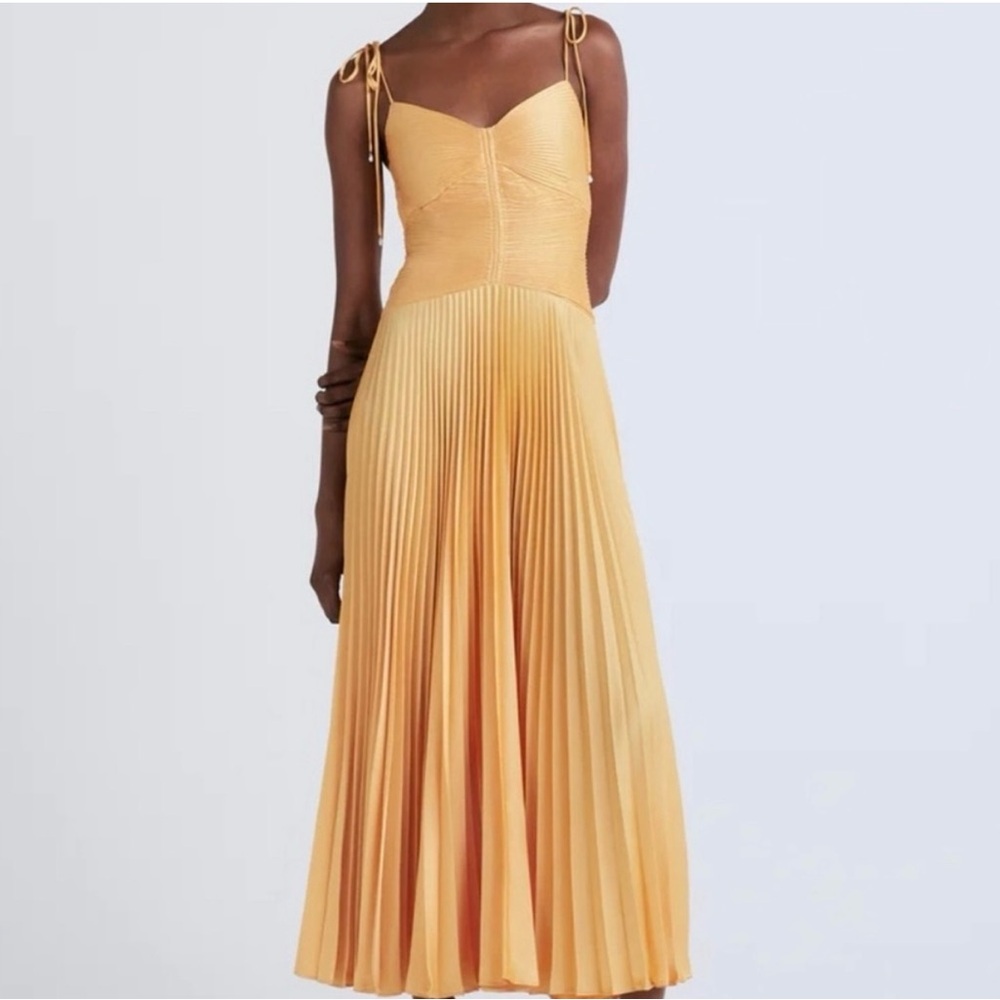 10 Crosby Derek Lam satin pleated cami dress